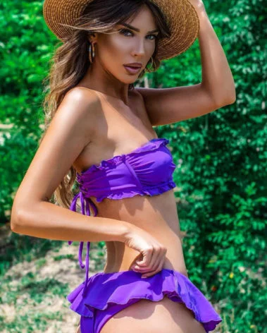 angela purple bikini set sibe