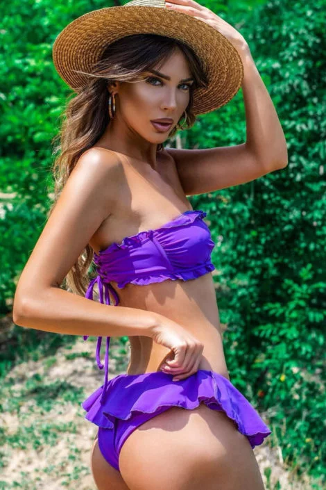 angela purple bikini set sibe