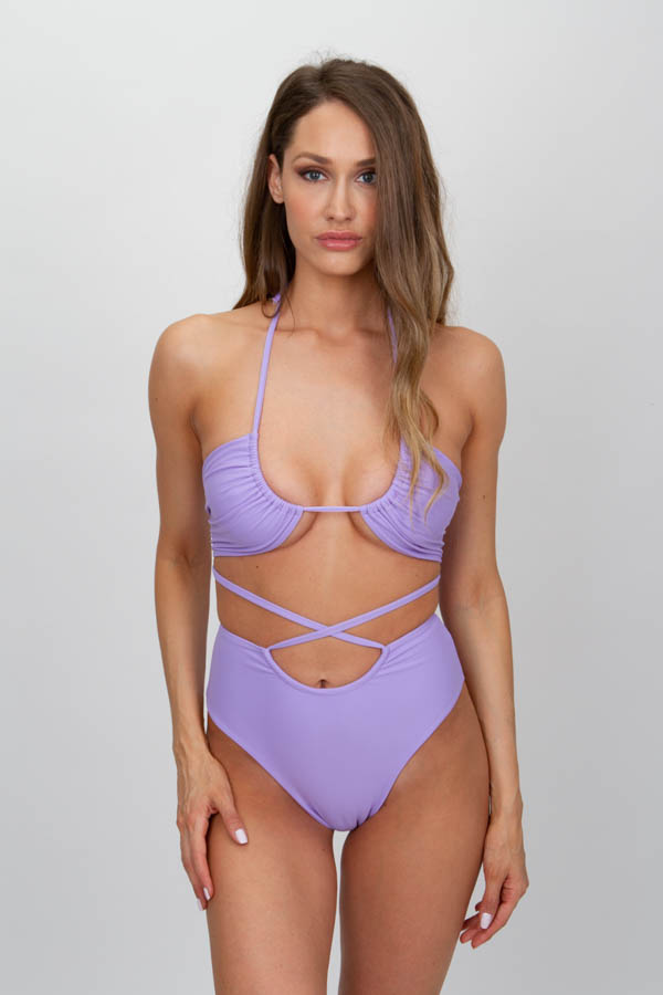 aria lilac bikini set front