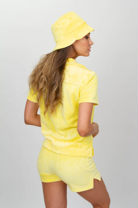 Laura yellow plush set and hat back